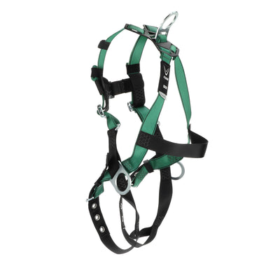 MSA V-FORM Harness w/Back, Front & Side D-Rings - Tongue Buckle Leg Straps - Super Extra Large - 10197209