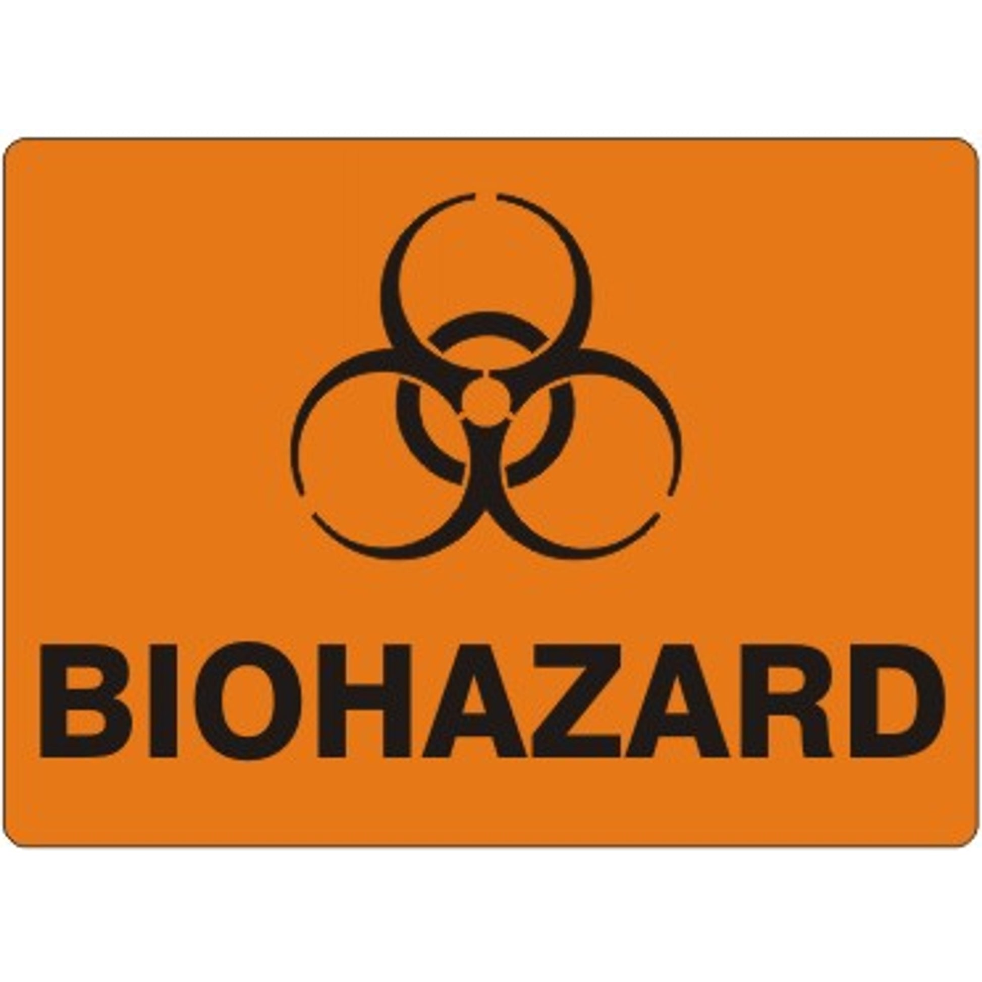 BIOHAZARD BIOHAZARD SYMBOL - BIOHAZARD BIOHAZARD SYMBOL, 14X20, Adhesive Vinyl