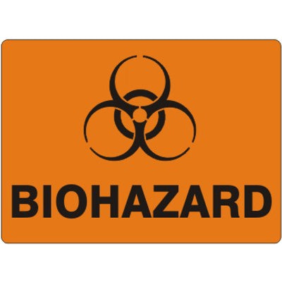 BIOHAZARD BIOHAZARD SYMBOL - BIOHAZARD BIOHAZARD SYMBOL, 14X20, Adhesive Vinyl