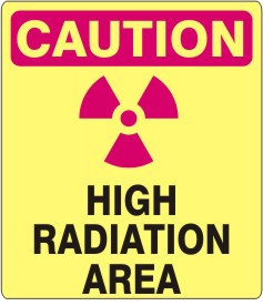 CAUTION-HIGH RADIATION AREA RADIATION SYMBOL
