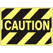CAUTION  WITH  BLACK & YELLOW STRIPES - CAUTION  WITH  BLACK & YELLOW STRIPES, 14X20, Adhesive Vinyl