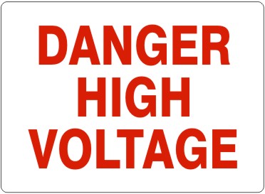 DANGER HIGH VOLTAGE SIGN