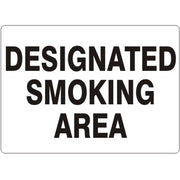 DESIGNATED SMOKING AREA - DESIGNATED SMOKING AREA, 14X20, Adhesive Vinyl