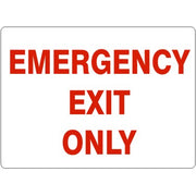 EMERGENCY EXIT ONLY - EMERGENCY EXIT ONLY, 14X20, Adhesive Vinyl