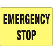 EMERGENCY STOP - EMERGENCY STOP, 14X20, Adhesive Vinyl