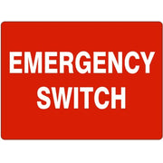EMERGENCY SWITCH - EMERGENCY SWITCH, 14X20, Adhesive Vinyl