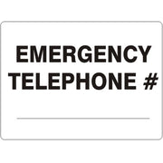 EMERGENCY TELEPHONE #___ - EMERGENCY TELEPHONE #___, 7X10, Aluminum (.040)