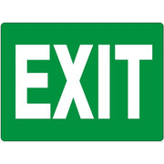 EXIT SIGN- WHITE ON GREEN - EXIT SIGN- WHITE ON GREEN, 14X20, Adhesive Vinyl