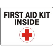 FIRST AID KIT INSIDE WITH PICTO OF RED CROSS SYMBOL - FIRST AID KIT INSIDE WITH PICTO OF RED CROSS SYMBOL, 14X20, Adhesive Vinyl