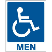 MEN HANDICAPPED PICTO - MEN HANDICAPPED PICTO, 14X20, Adhesive Vinyl