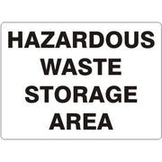 HAZARDOUS WASTE STORAGE AREA - HAZARDOUS WASTE STORAGE AREA, 14X20, Adhesive Vinyl