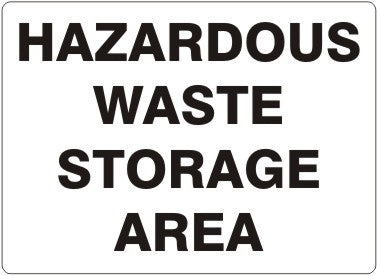HAZARDOUS WASTE STORAGE AREA