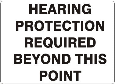 HEARING PROTECTION REQUIRED BEYOND THIS POINT