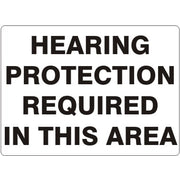 HEARING PROTECTION REQUIRED IN THIS AREA - HEARING PROTECTION REQUIRED IN THIS AREA, 14X20, Adhesive Vinyl