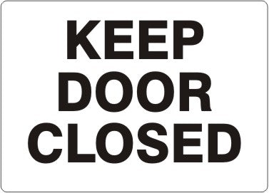 KEEP DOOR CLOSED