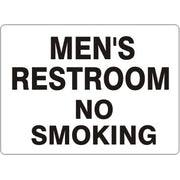 MEN’S RESTROOM NO SMOKING - MEN’S RESTROOM NO SMOKING, 14X20, Adhesive Vinyl