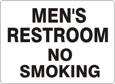 MEN’S RESTROOM NO SMOKING
