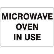 MICROWAVE OVEN IN USE - MICROWAVE OVEN IN USE, 14X20, Adhesive Vinyl