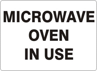 MICROWAVE OVEN IN USE