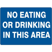 NO EATING OR DRINKING IN THIS AREA - NO EATING OR DRINKING IN THIS AREA, 14X20, Adhesive Vinyl