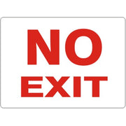 NO EXIT-RED ON WHITE - NO EXIT-RED ON WHITE, 14X20, Adhesive Vinyl