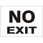 NO EXIT-BLACK ON WHITE - NO EXIT-BLACK ON WHITE, 14X20, Adhesive Vinyl
