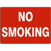 NO SMOKING WHITE ON RED - NO SMOKING WHITE ON RED, 14X20, Adhesive Vinyl