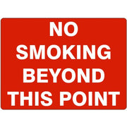 NO SMOKING BEYOND THIS POINT - NO SMOKING BEYOND THIS POINT, 14X20, Adhesive Vinyl