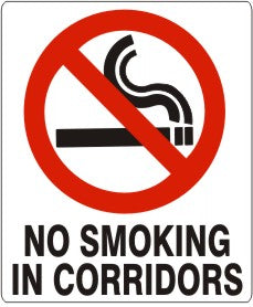 NO SMOKING IN CORRIDORS WITH SMOKING PICTO