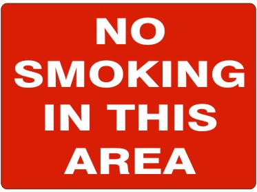 NO SMOKING IN THIS AREA