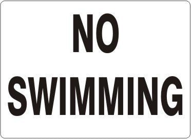 NO SWIMMING