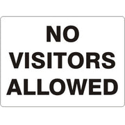 NO VISITORS ALLOWED - NO VISITORS ALLOWED, 14X20, Adhesive Vinyl