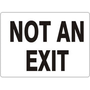 NOT AN EXIT SIGN - BLACK ON WHITE - NOT AN EXIT SIGN - BLACK ON WHITE, 14X20, Adhesive Vinyl