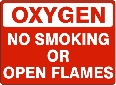 OXYGEN NO SMOKING OR OPEN FLAMES