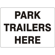 PARK TRAILERS HERE - PARK TRAILERS HERE, 14X20, Adhesive Vinyl