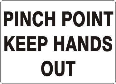 PINCH POINT KEEP HANDS OUT
