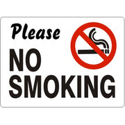PLEASE NO SMOKING WITH PICTO - PLEASE NO SMOKING WITH PICTO, 10X14, Adhesive Vinyl