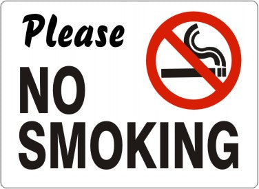 PLEASE NO SMOKING WITH PICTO