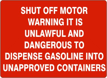 SHUT OFF MOTOR WARNING IT IS UNLAWFUL AND DANGEROUS TO
