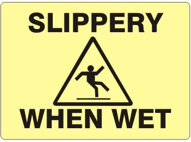 SLIPPERY WHEN WET WITH FALLING PICTO