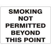 SMOKING NOT PERMITTED BEYOND THIS POINT - SMOKING NOT PERMITTED BEYOND THIS POINT, 14X20, Adhesive Vinyl