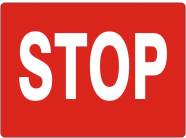STOP SIGN RECTANGULAR