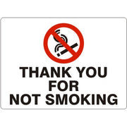 THANK YOU FOR NOT SMOKING SMOKING PICTO - THANK YOU FOR NOT SMOKING SMOKING PICTO, 14X20, Adhesive Vinyl