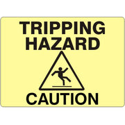 TRIPPING HAZARD FALLING PICTO CAUTION - TRIPPING HAZARD FALLING PICTO CAUTION, 14X20, Adhesive Vinyl