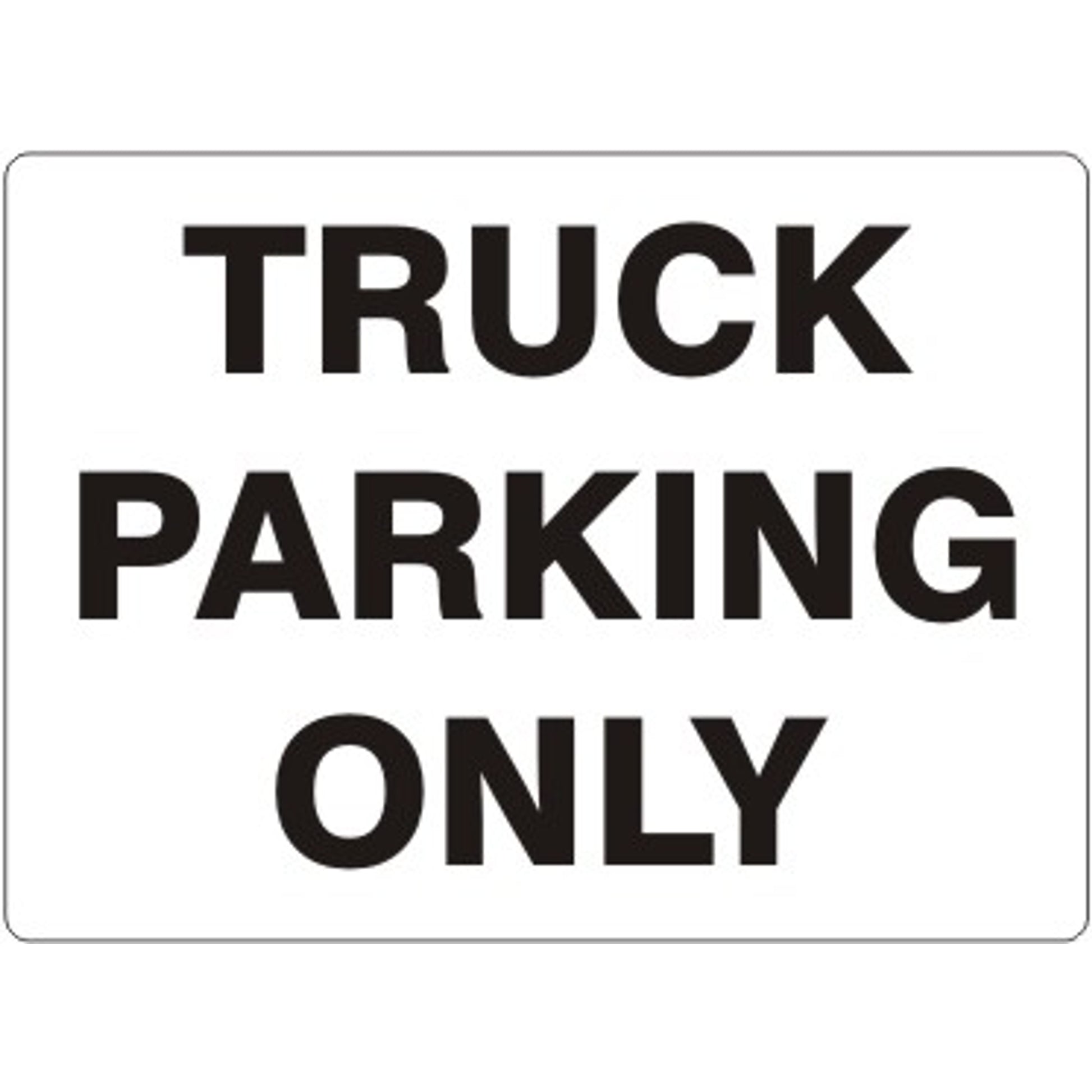TRUCK PARKING ONLY - TRUCK PARKING ONLY, 14X20, Adhesive Vinyl
