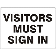 VISITORS MUST SIGN IN - VISITORS MUST SIGN IN, 14X20, Adhesive Vinyl
