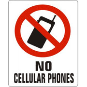 NO CELLULAR PHONES WITH  PICTO - NO CELLULAR PHONES WITH  PICTO, 14X20, Adhesive Vinyl