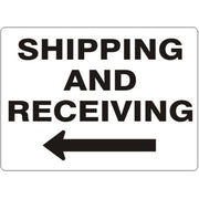 SHIPPING AND RECEIVING ARROW  LEFT - SHIPPING AND RECEIVING ARROW  LEFT, 14X20, Adhesive Vinyl