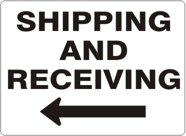 SHIPPING AND RECEIVING ARROW LEFT
