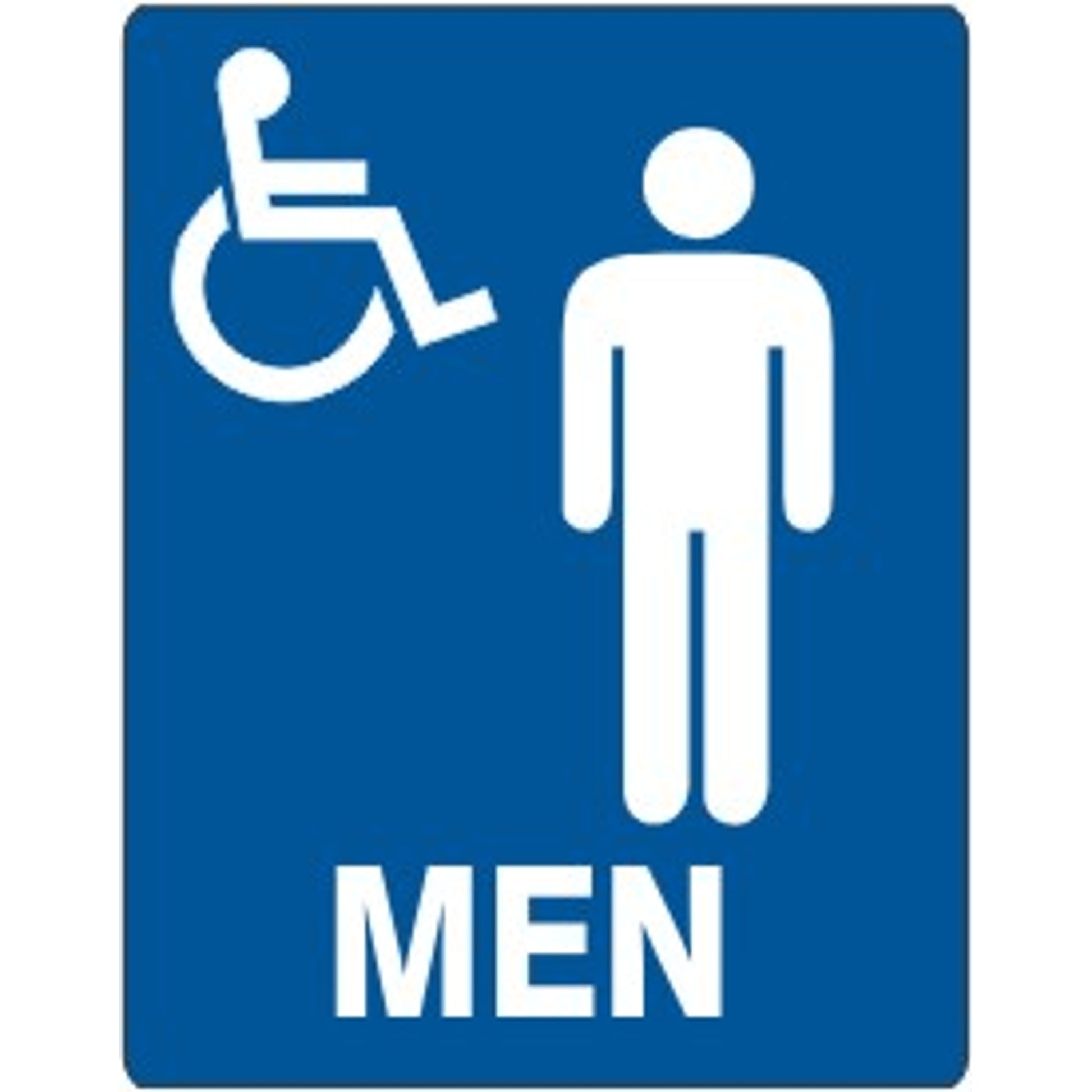 MEN MEN /HANDICAPPED PICTO - MEN MEN /HANDICAPPED PICTO, 10X14, Adhesive Vinyl